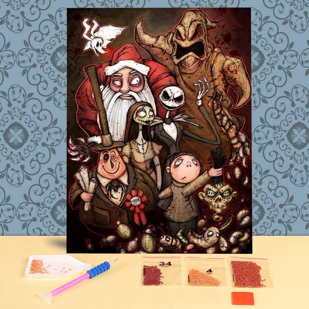 

Nightmare Before Christmas DIY 3D Full Diamond Painting Diamond Embroidery Diamond Mosaic Set Christmas Gift Home Decor Kit