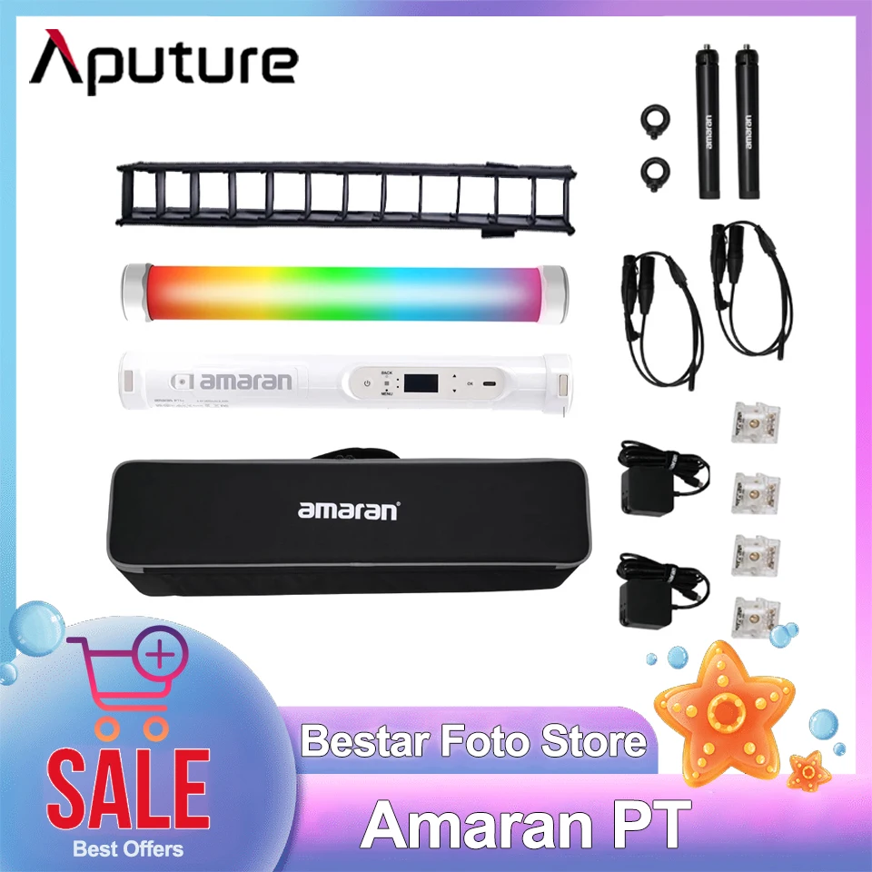 Aputure Amaran PT1c PT2c PT4c Полноцветная трубка с RGB-подсветкой и радужным потоковым