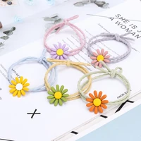 headdress small daisy flower hair ring korea cute knotted hair rope girl small fresh head rope personality rubber band