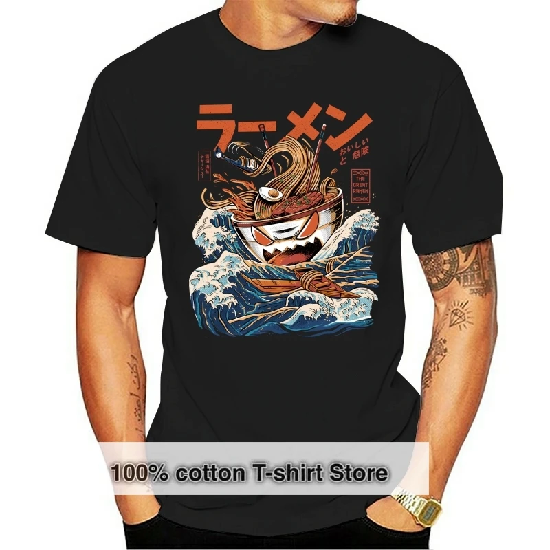 

Japanese Harajuku T-Shirt Men 2019 Summer Hip Hop T Shirts Noodle Ship Cartoon Streetwear Tshirts Short Sleeve Casual Top Cotton