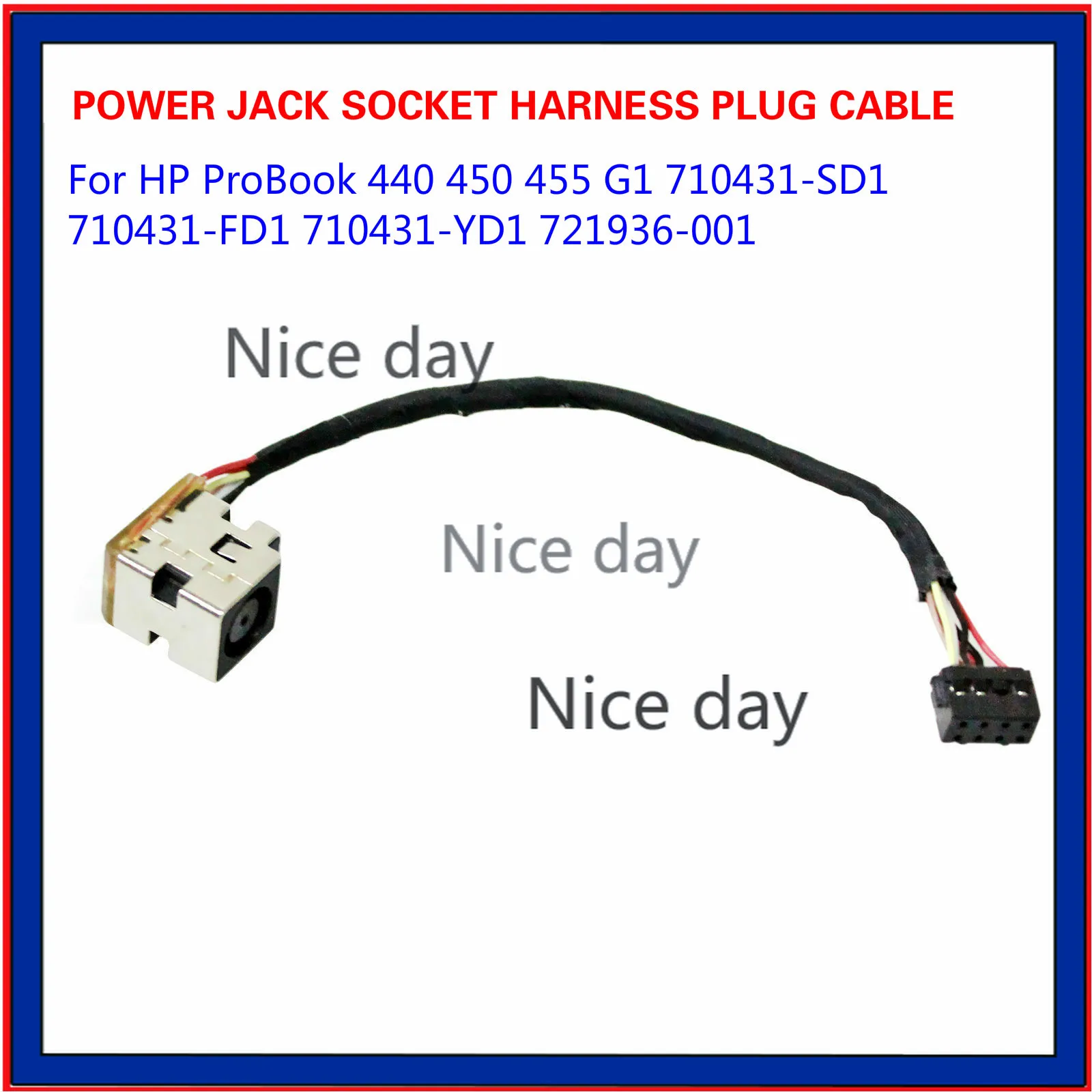 ДЛЯ HP ProBook 440 450 455 G1 РАЗЪЕМ ПИТАНИЯ ПОСТОЯННОГО ТОКА КАБЕЛЬ 710431 -SD1 -FD1 -YD1 721936 -001