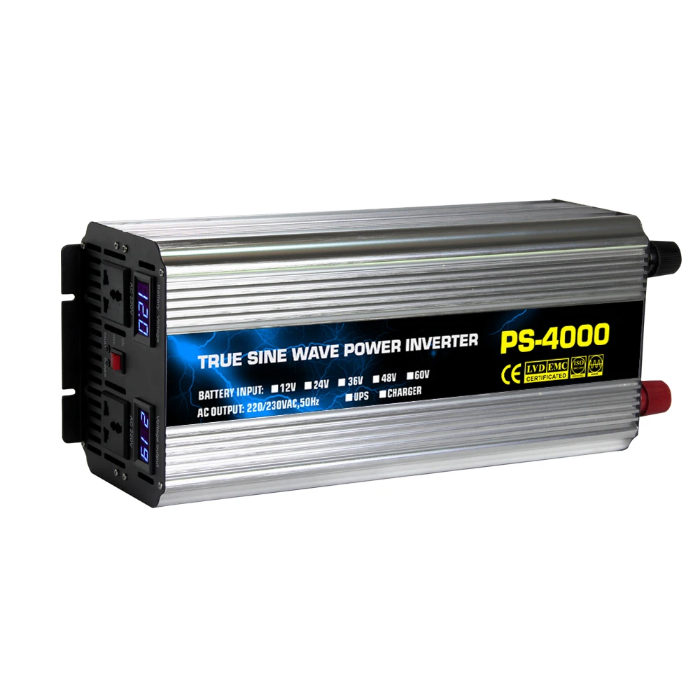 

Pure sine wave solar power inverter 4000W 24V 48V DC to AC 110V 220V 230V 240V converter charger system