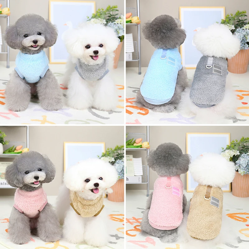 

Winter Warm Coral Fleece Pet Clothes Cute Dog Vest Coat Pullover Puppy Sweater Cat Apparel For Chihuahua Yorkie Terrier Shih Tzu