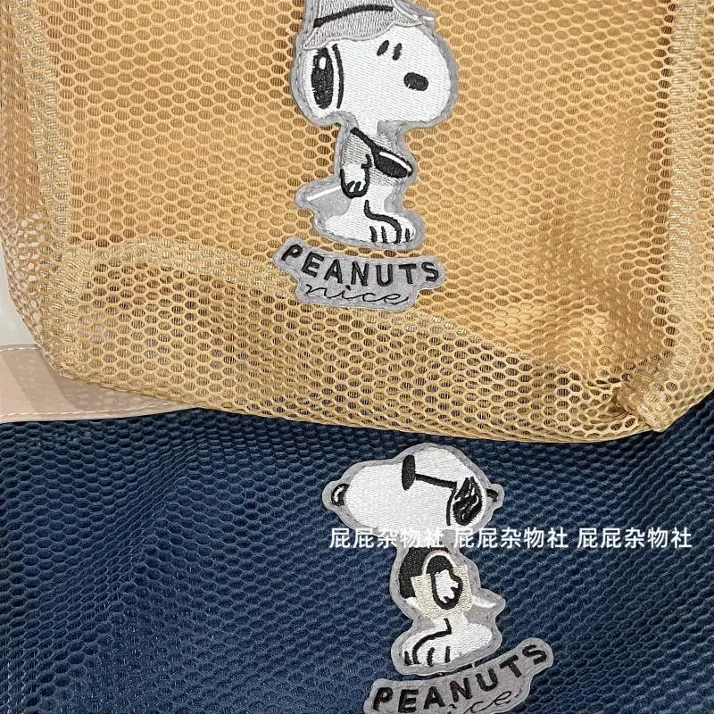 Мультяшный Снупи большой емкости сетчатая сумочка Kawaii уличная пляжная сумка для