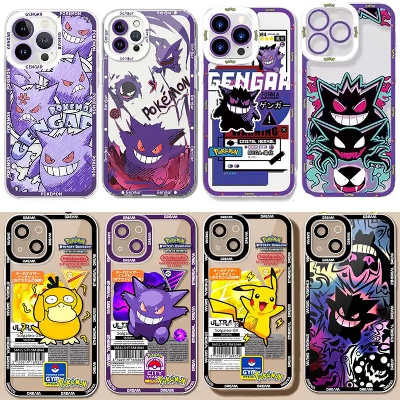 Чехол Pokemon Gengar Pikachu для Honor 90 Lite 5G X9A X9B X8B X7B Huawei P40 30 Pro Nova 5T 3i 7SE мягкий силиконовый