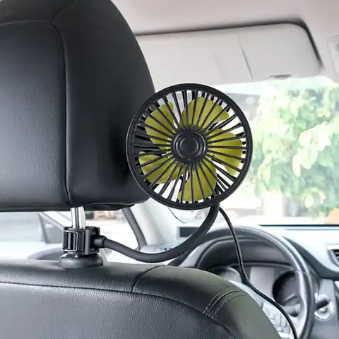 Автомобильный Вентилятор охлаждения, электрический вентилятор на заднее сиденье автомобиля, вращающийся на 360 градусов Автомобильный Вент...