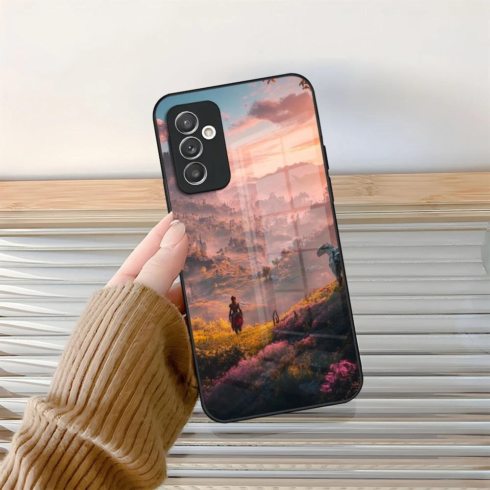 Фото Чехол для телефона Horizon Zero Dawn Aloy Glass для Samsung Galaxy S24 S25 S21 S22 S20 S23 Ultra Fe Plus A34 A54 A24 A16 A52 M54 Cover №3