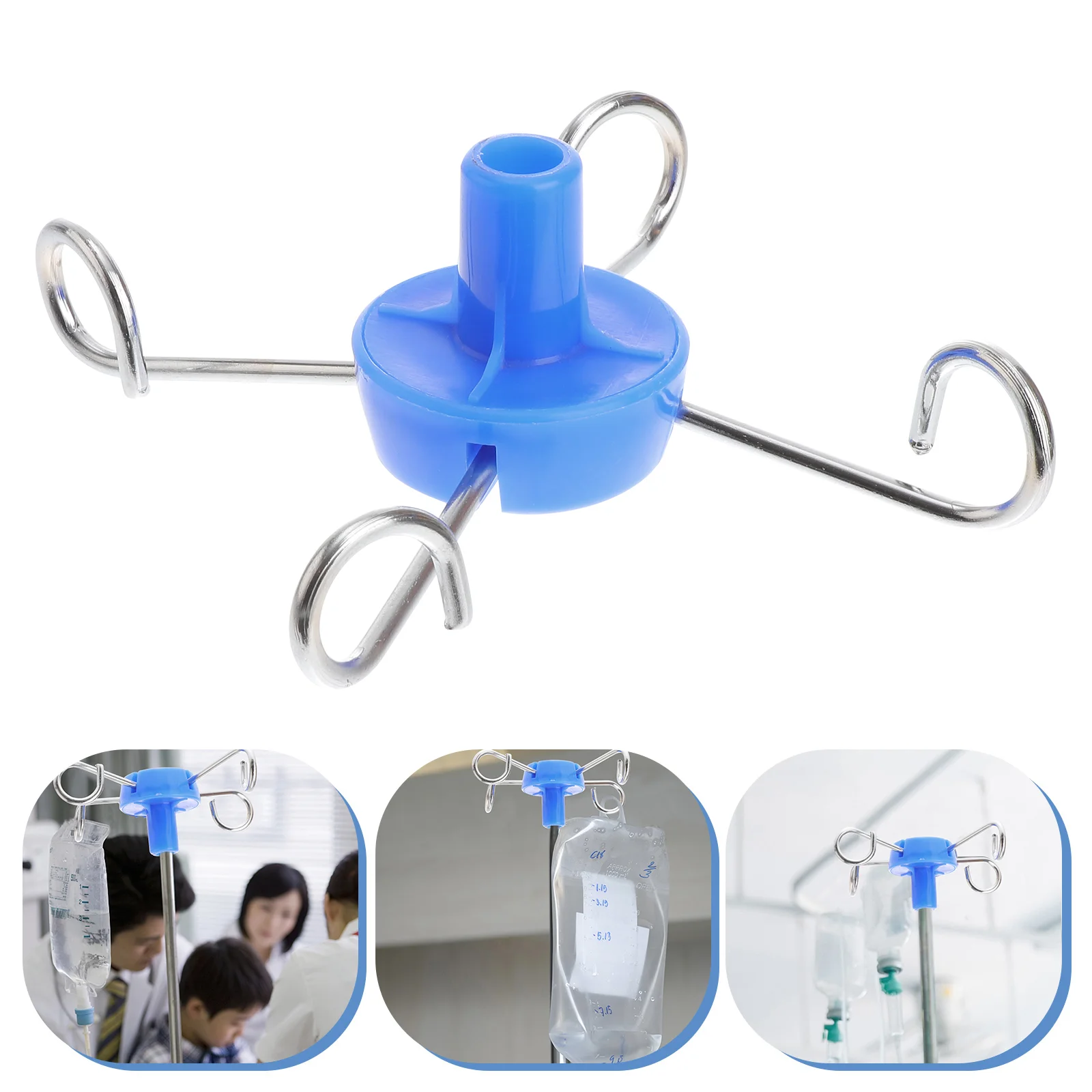 

3 Pcs IV Pole Hook Hanging Infusion Rack Metal Clothes Hangers Accessories Bottle Stand Hooks Stainless Steel Standing Clothing
