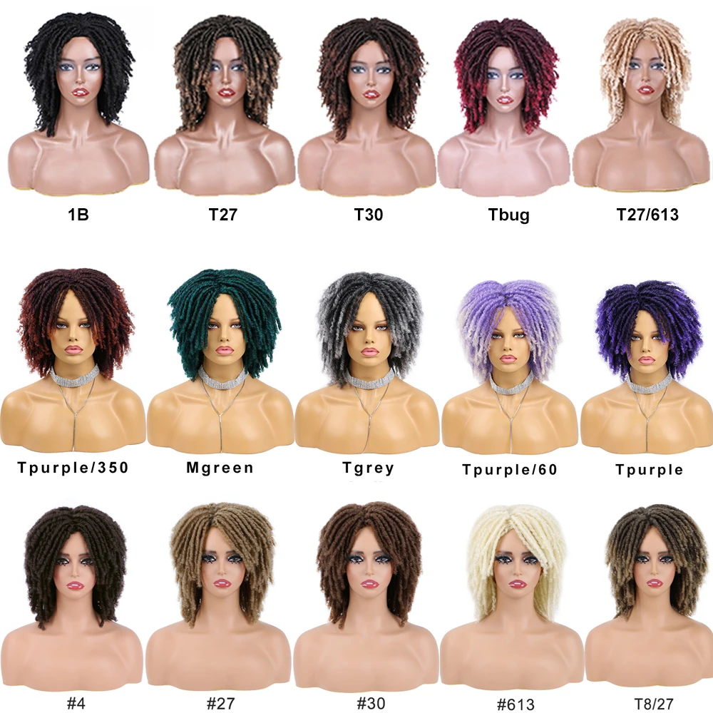 Парик Bellqueen Dreadlock Синтетический Мягкий натуральный Плетеный крючком парик Омбре