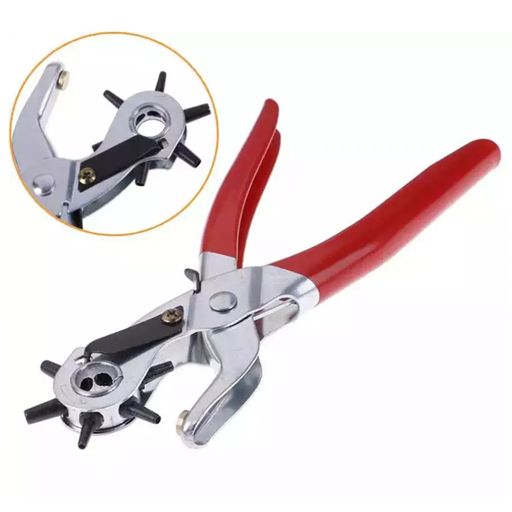 

Professional Leather Belt Eyelet Revolving Puncher Tailor Hole Punch Plier