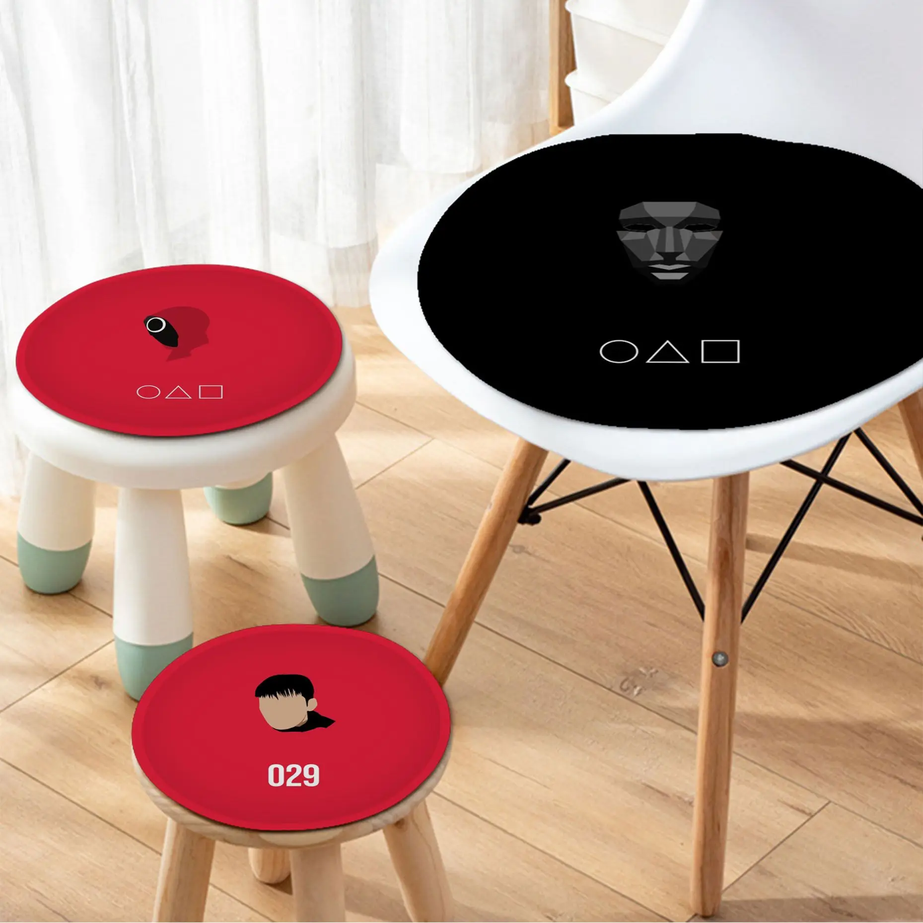 

MINISO Squides Game Square Plush Cushion Home Back Cushion Soft Comfortable 50x50cm Chair Cushions