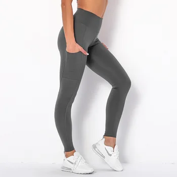 Pants For Women Stretchy High Waist Athletic Exercise Fitness Leggings Pants Women's Gym Clothing Fitness Running Tights Pants 1