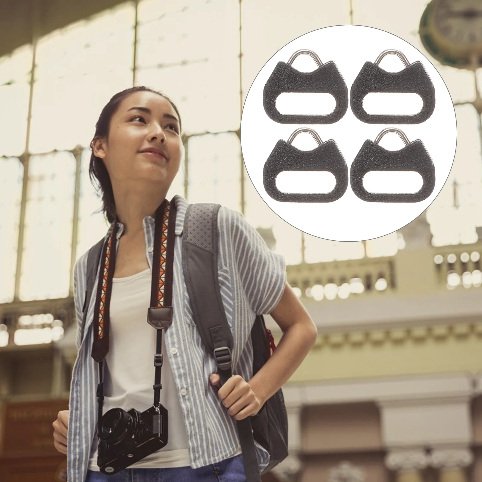 

Camera Hook Strap Triangle Ring Clip Shoulder Adapter Eyelet Replacement Lanyard Waist Belt