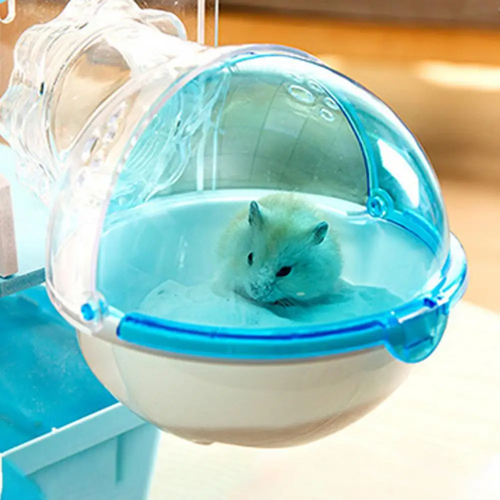 

Universal Ventilation Holes Small Pet Sandbox Container User-friendly Larger Size Hamster Bathroom for Guinea Pig