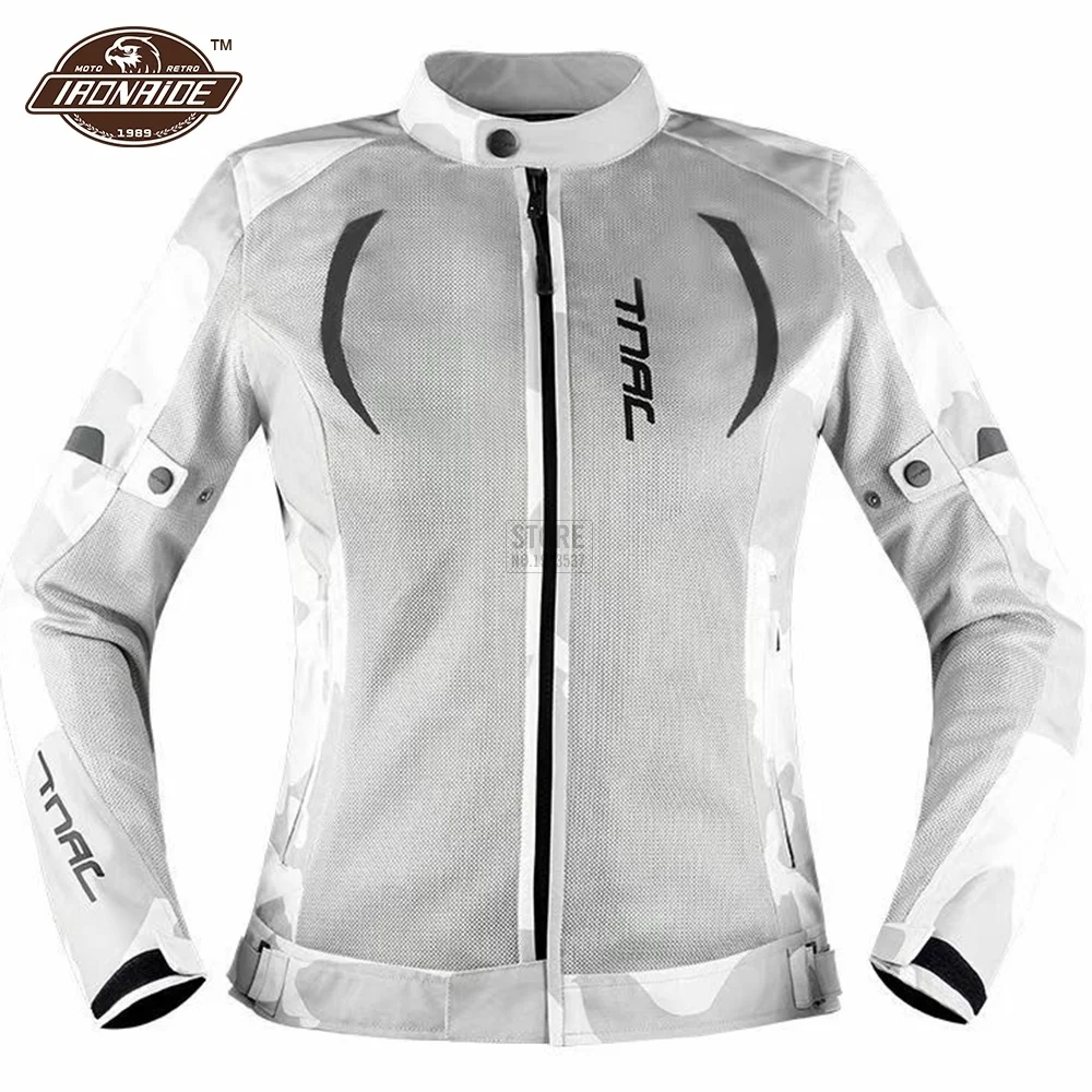 

Летняя мотоциклетная куртка для мужчин и женщин, Chaqueta Moto, дышащая сетка, мотоциклетная куртка для езды на мотоцикле, защитная одежда для мот...