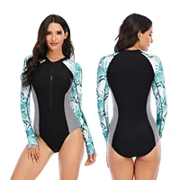 womens swimwear 2022 summer one piece long sleeved surf suit sunscreen womens swimsuit diving suit sexy swimsuit
