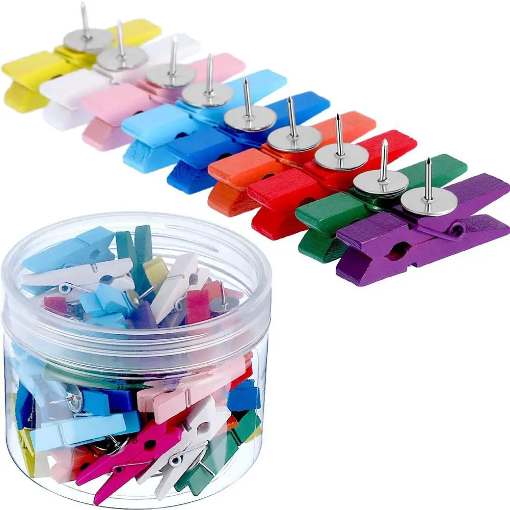 

50 шт., деревянные зажимы для больших пальцев