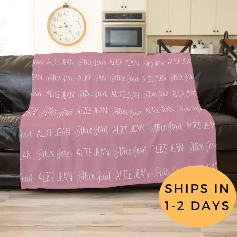 

Custom Blanket With Name, Kids Name Blanket, Personalized Blanket For Adults, Preschool Blanket, Couch Throw Blanket, Customized