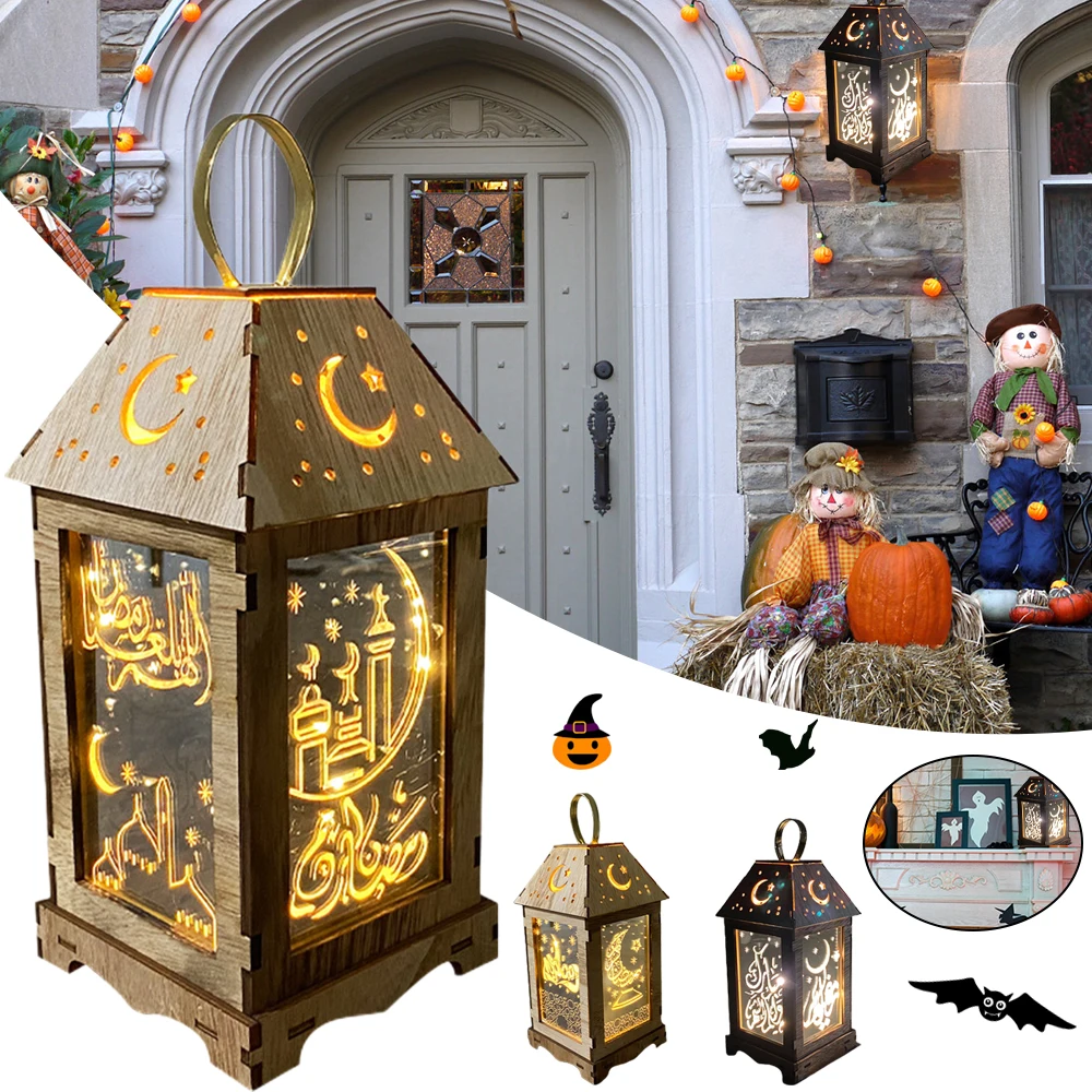 

Деревянный ветровой фонарь, креативный светильник для внутреннего и наружного применения, наружный светильник для дома, сада, двора TS1