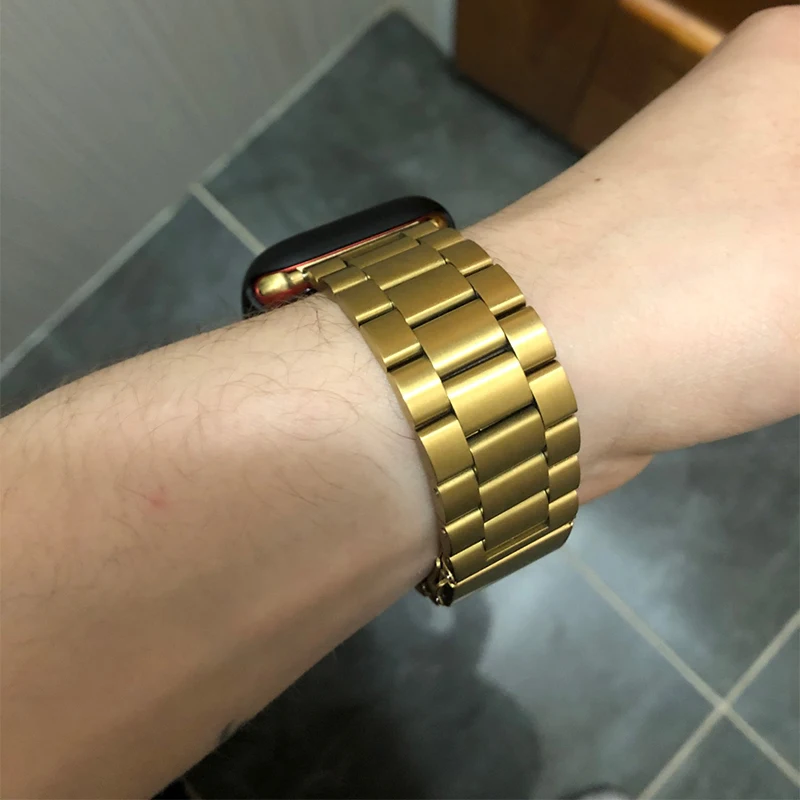 Steel strap For Apple Watch band 45mm  44mm 42mm 38mm 40mm 41mm Metal Sports Bracelet for iWatch Series 7 6 se 5 4 3 Accessories