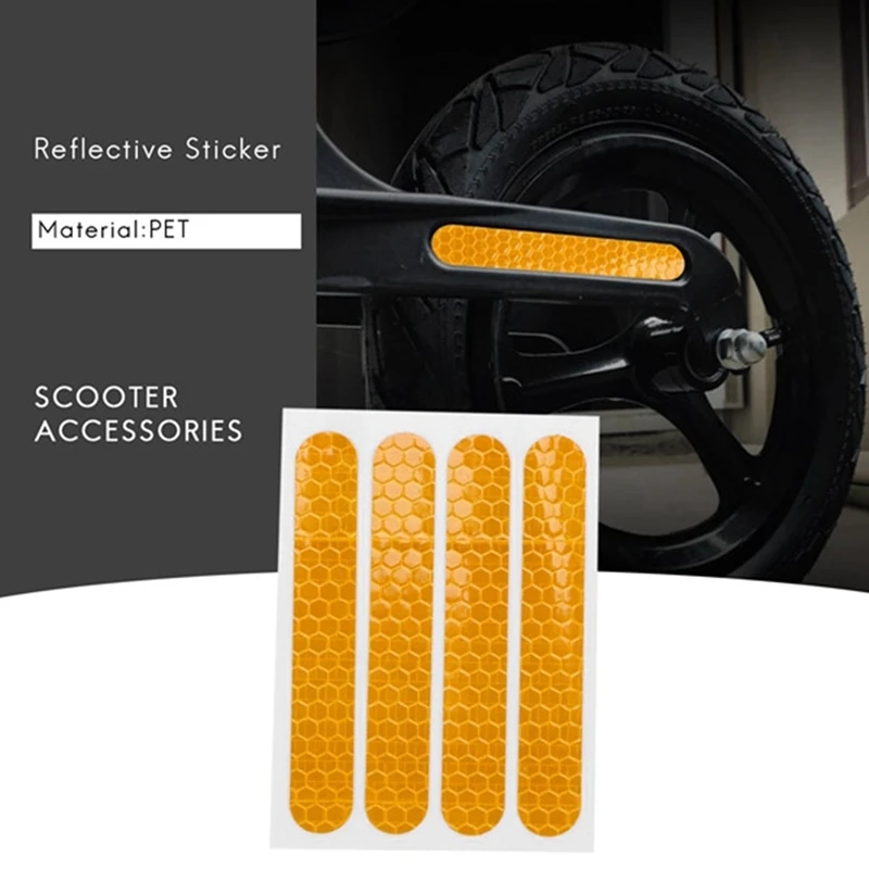 40 шт. желтые защитные наклейки на передние и задние колеса Ninebot Max G30