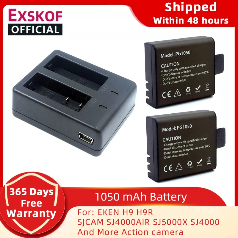 1050 mAh Rechargeable Action Camera Battery Dual Charger For SJCAM SJ4000 AIR EKEN H9R H8 AKASO Apexcam Vemont COOAU APEMAN 1050 mAh Rechargeable Action Camera Battery Dual Charger For SJCAM SJ4000 AIR EKEN H9R H8 AKASO Apexcam Vemont COOAU APEMAN