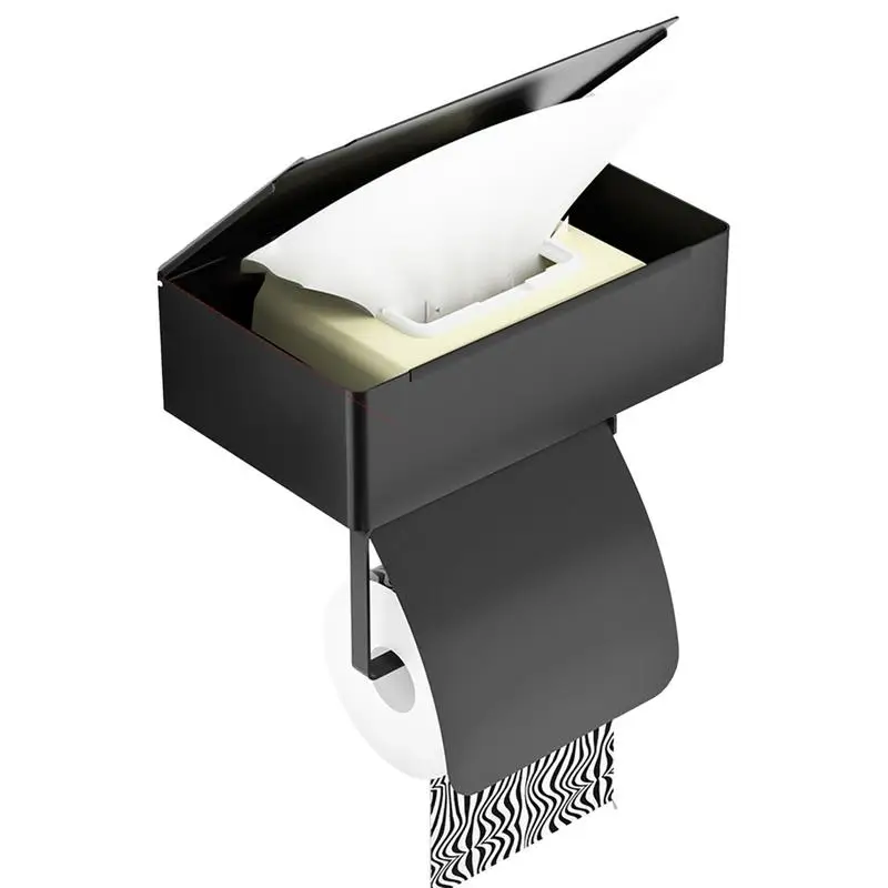 

Держатель для туалетной бумаги, прочный держатель для туалетной бумаги с диспенсером для чистящих салфеток, настенный держатель для туалетной бумаги для ванной комнаты