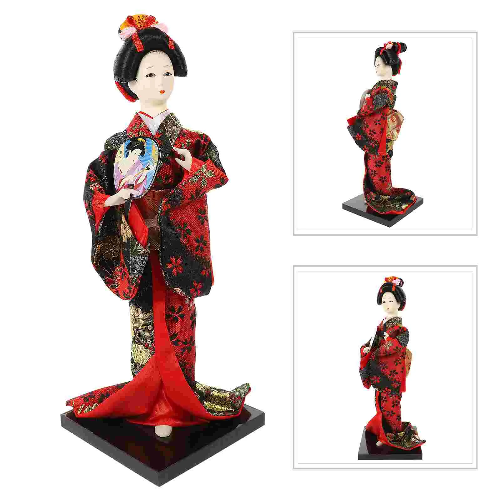

Japanese Geisha Kimono Figurine Statue Girl Decor Asian Figure Desktop Figurines Oriental Sculpture Decoration Kokeshi Maiko