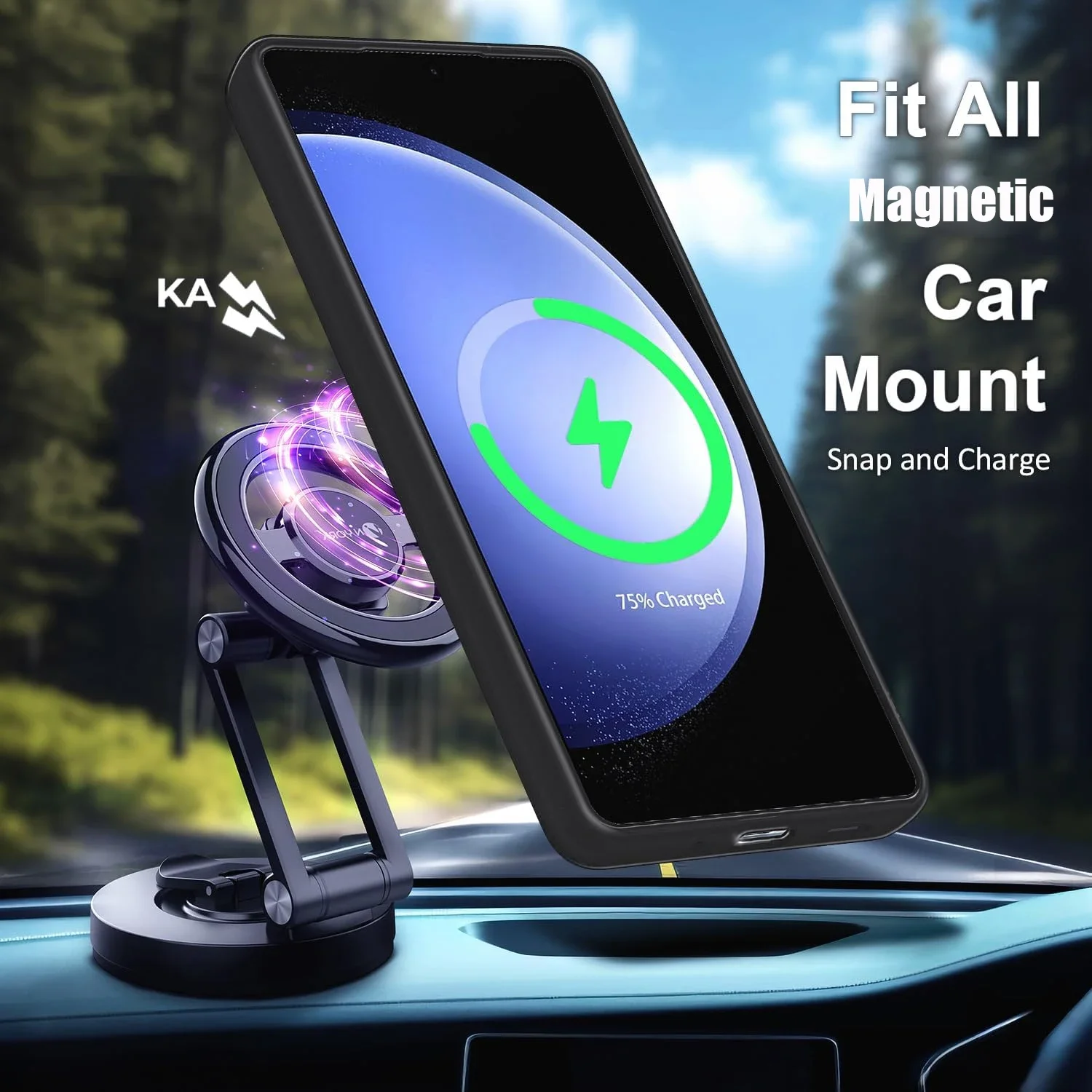 Магнитный чехол UYUXIO для телефона с подставкой Samsung Galaxy S25 Ultra S24 S23 FE S22 Plus матовый