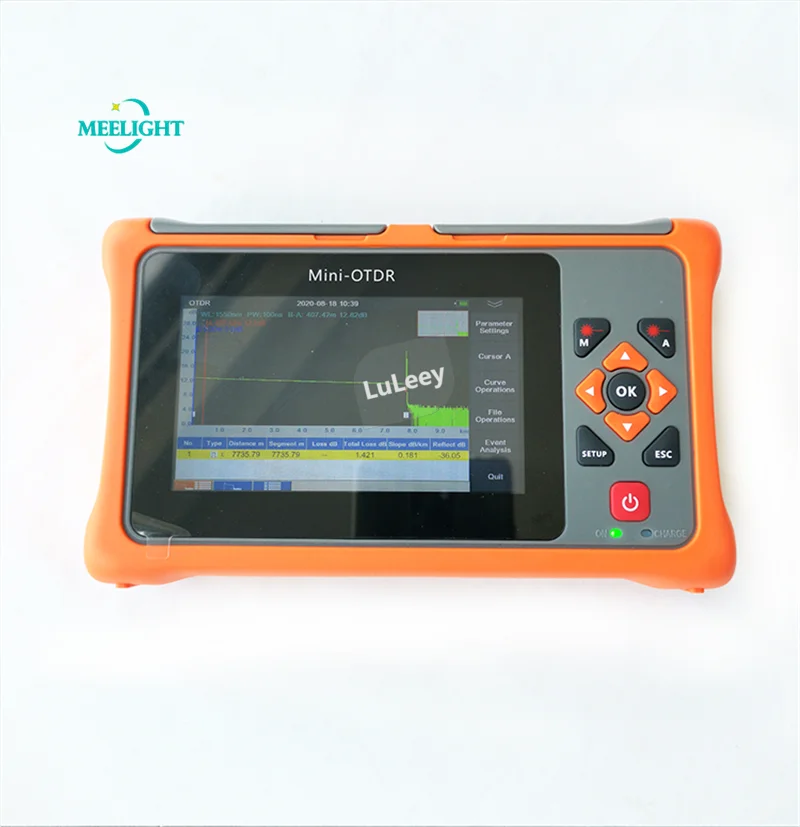 

9 в 1 Многофункциональный, двойная длина волны Мини OTDR VFL OPM красный светильник источник Оптический измеритель коэффициента отражения методо...