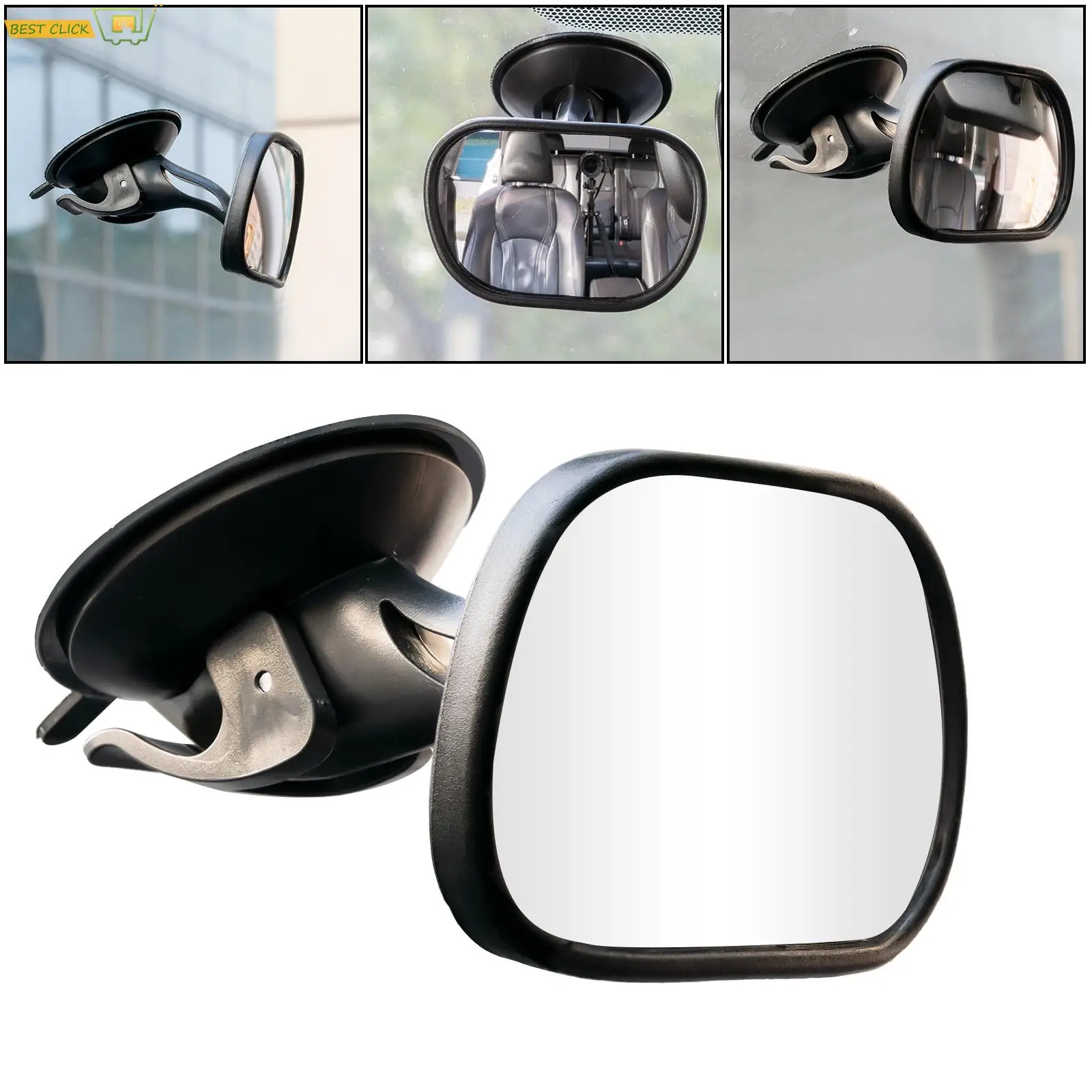 

Car Back Seat Baby Safety View Suction Cup Mirror Rear Facing View Convex Mirror Adjustable car Interior Monitor Reverse Safety