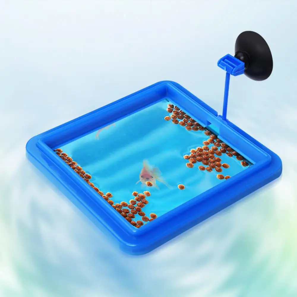 

Aquarium Feeding Ring Fish Tank Station Floating Food Tray Feeder Square Circle Accessory Water Plant Buoyancy Suction Cup