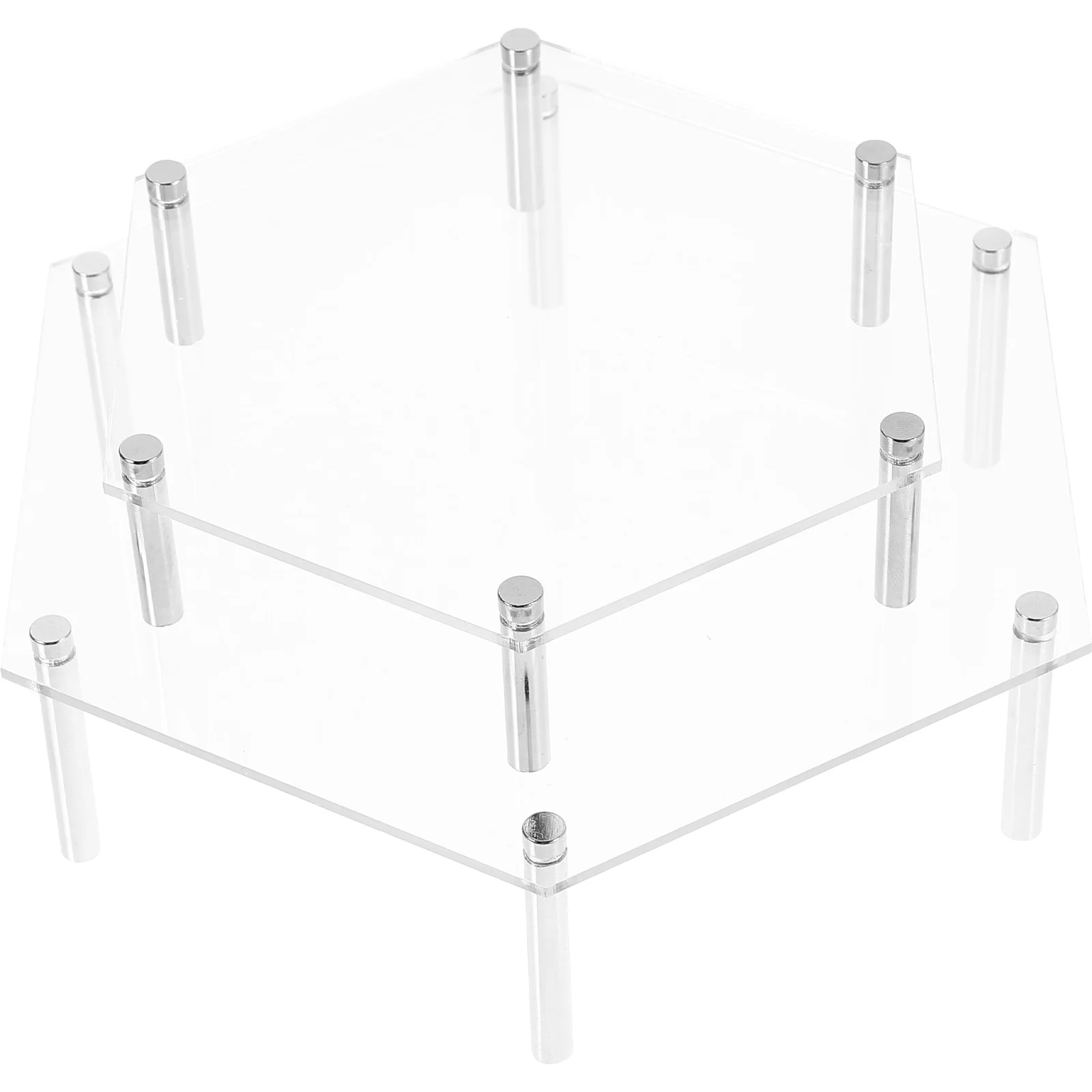 

Show Rack Figures Display Stands Riser Shelf Cake Food Risers Tier Metal Acrylic