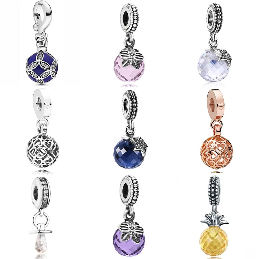 

Оригинальное синее Рождественское украшение 2019, милая бабочка с хрустальным кулоном, подходит для женского серебра 925 пробы, очаровательны...