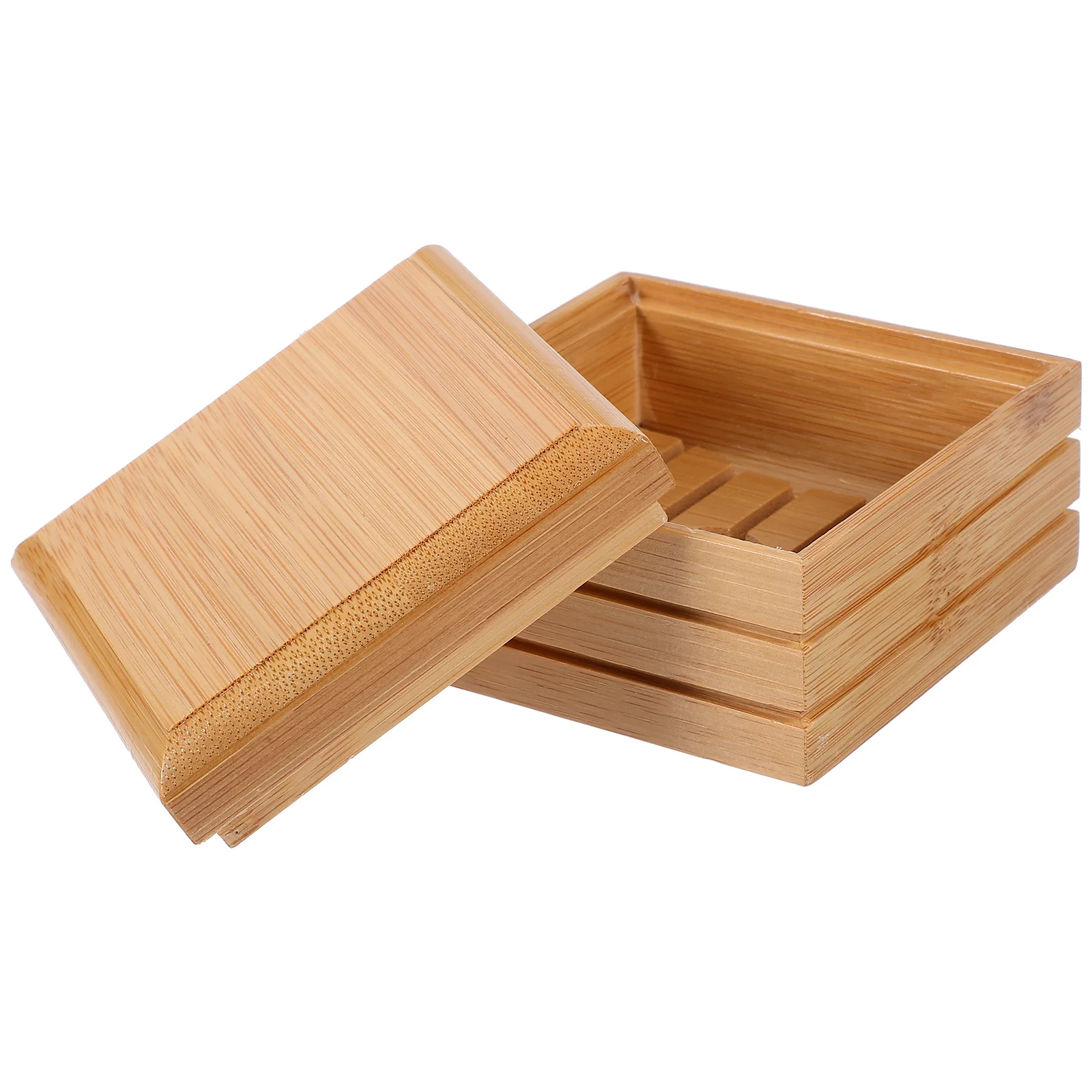 

Wooden Soap Dish Dishes Bar Household Rack Holder Storage Tray Case Natural Bathtub Trays
