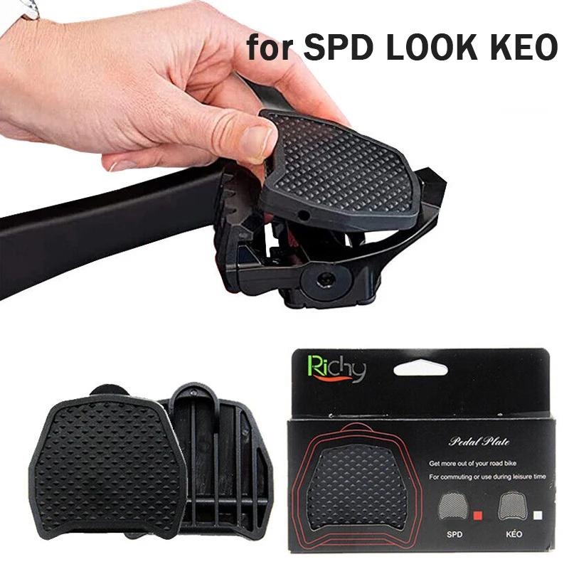 Road Bike Pedals Adapter Self-locking Clips for SPD KEO Bicycle Lock Pedal Converter for Shimano SPD LOOK KEO Bike Flat Pedal