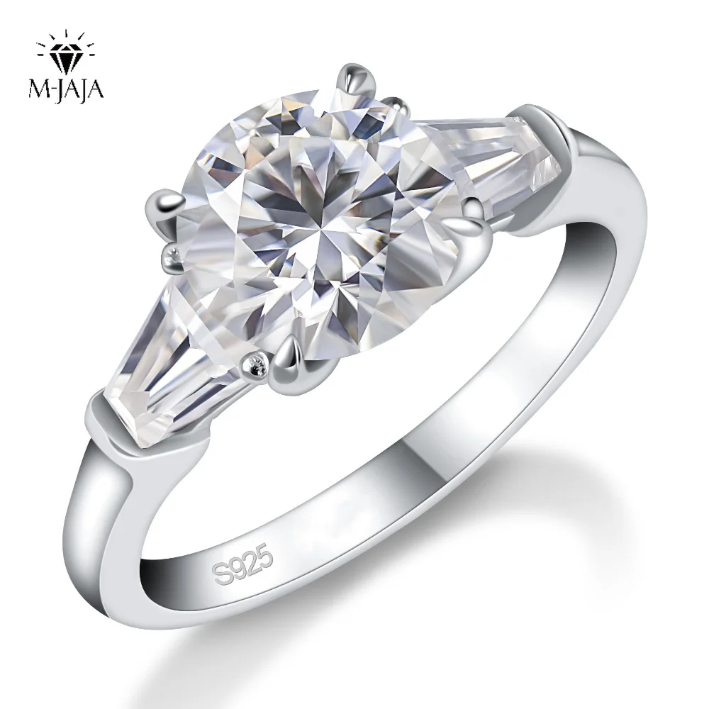 Обручальные кольца с бриллиантом муассанитом, обручальные кольца, серебро 925 пробы, оригинальное золото 18 карат, цвет D, ювелирные изделия VVSI, изящные украшения