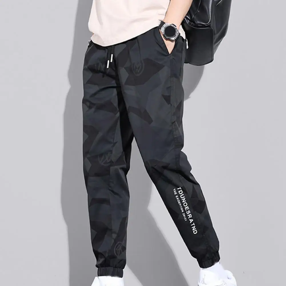 

Camouflage Crotch Masculino Pants Mid Deep Men Breathable Waist Print Moletom Cargo Sweatpants Hip-hop 2022 Jogger Summer Letter