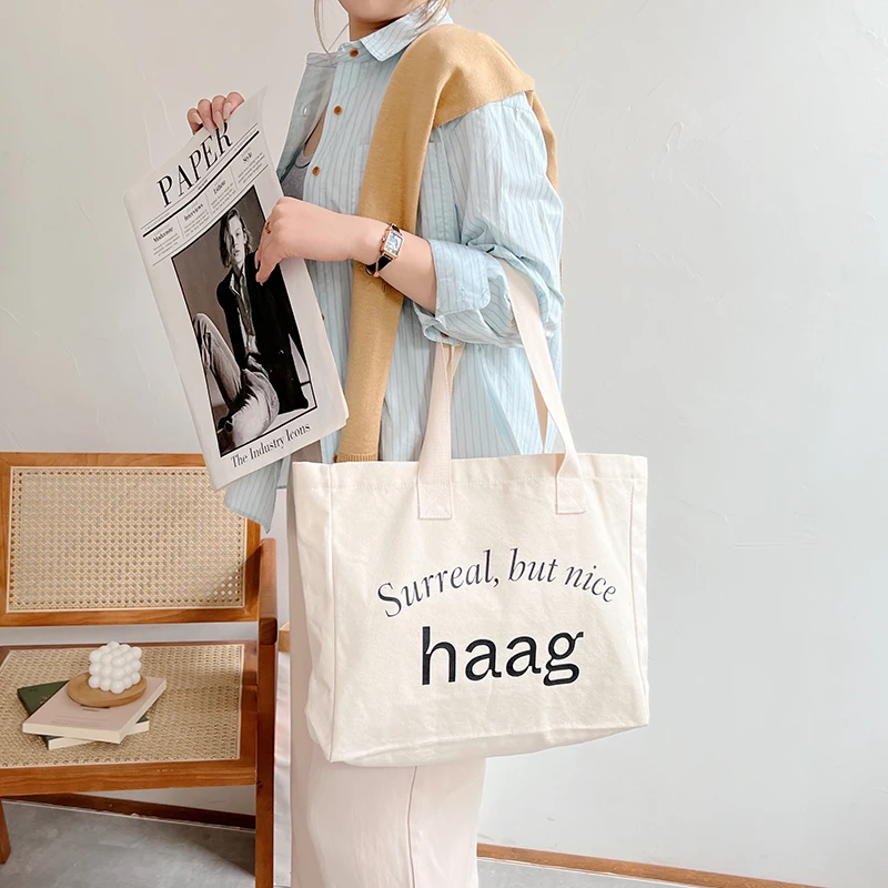 

Youda New Style Fashion Canvas Shoulder Bag for Women Letter Pattern Handbag Large Casual Capacity Shopper Tote Bags