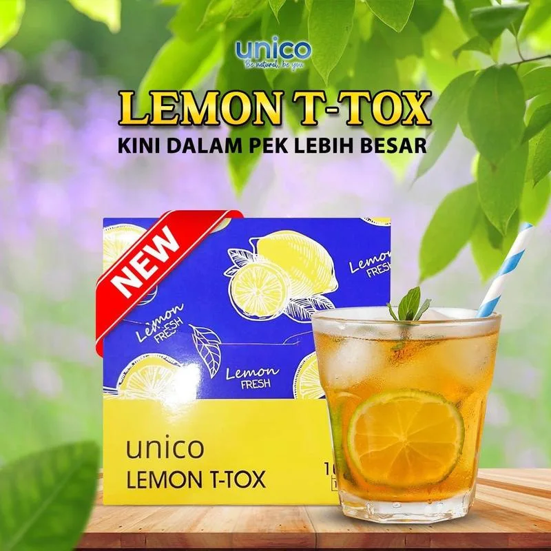 Фото UNICO LEMON TTOX (10 ПАКЕТОВ) Лимонный порошок для приготовления напитков с горячей водой №1