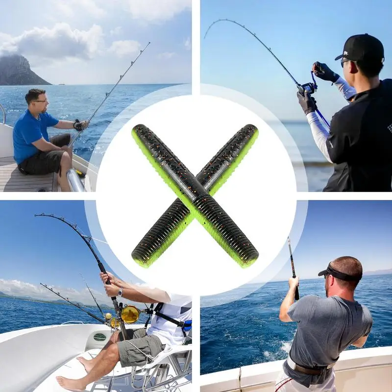 Приманка для ловли окуня 10 шт. искусственный червь рыболовная Мягкая приманка