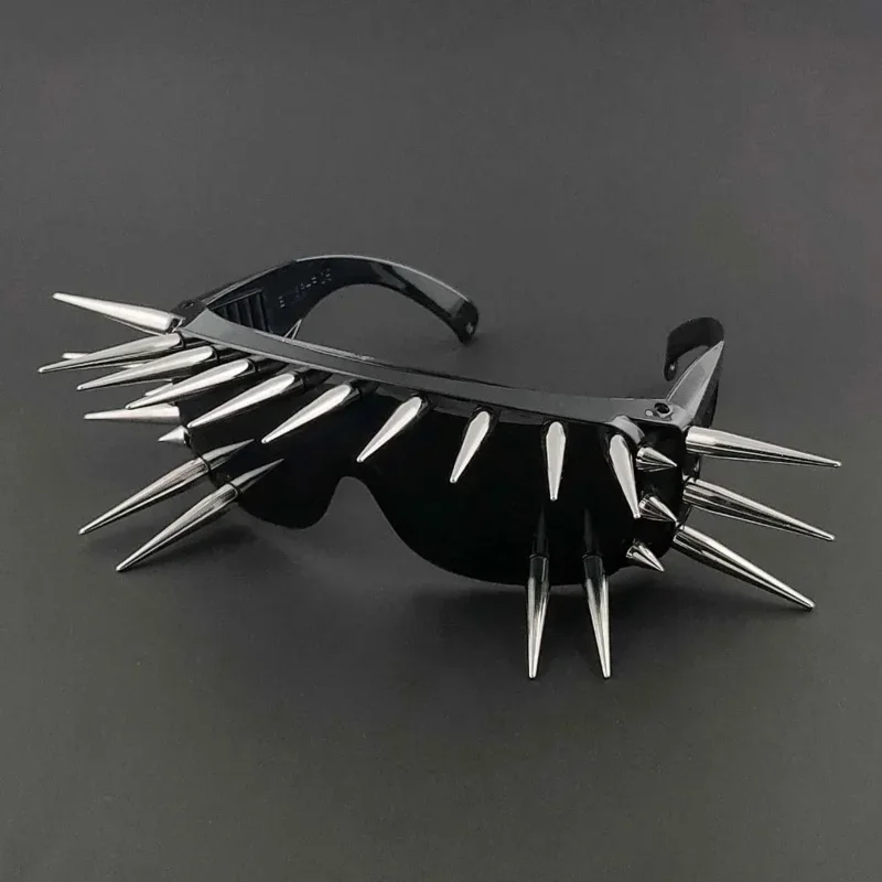 PUnisex шипы в стиле панк-рок солнцезащитные очки черные металлические фотообои для