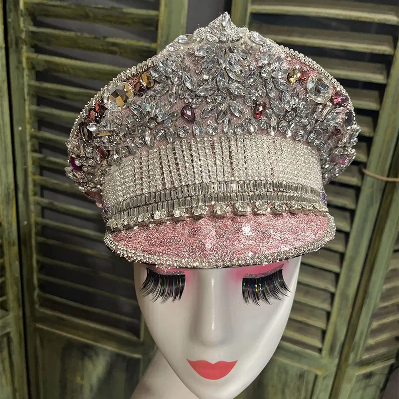 Увеличенная сценическая Розовая модель подиумная шляпа для взрослых на день