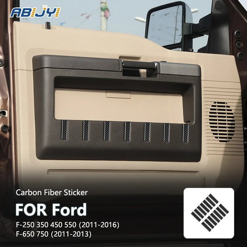 Для Ford F-250 350 450 550 2011-2016 F-650 750 2011-2013 углеродное волокно внутренние панели передней