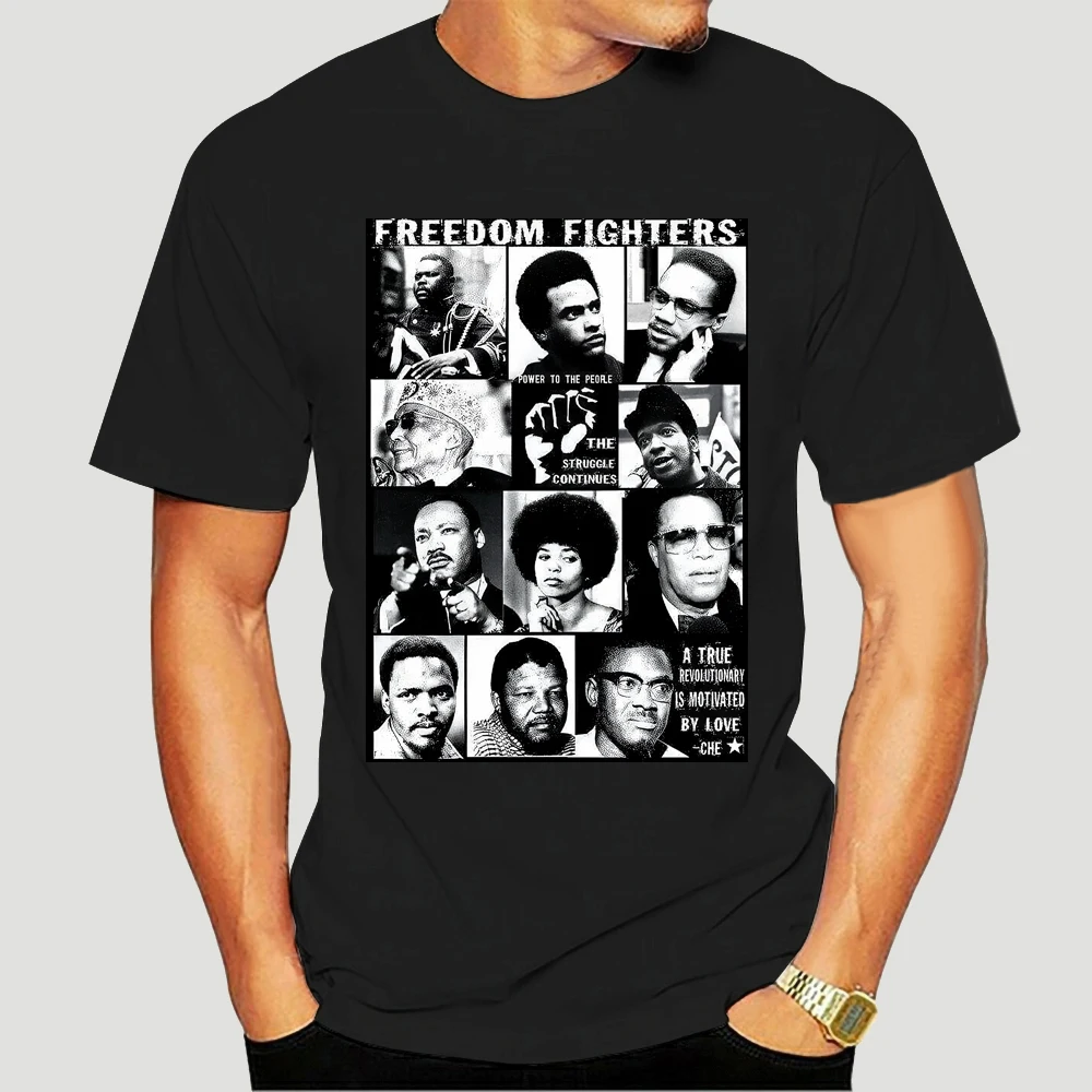 

Black History Month T-Shirt Angela Davis Malcolm X Huey P Newton Garvey 2777X