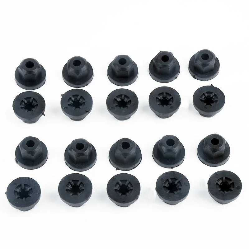 Автомобильный пластиковый фланцевый зажим Гайка корпуса, 20 шт., Автомобильный крепеж для Mercedes Benz 0039900251, BMW 16131176747