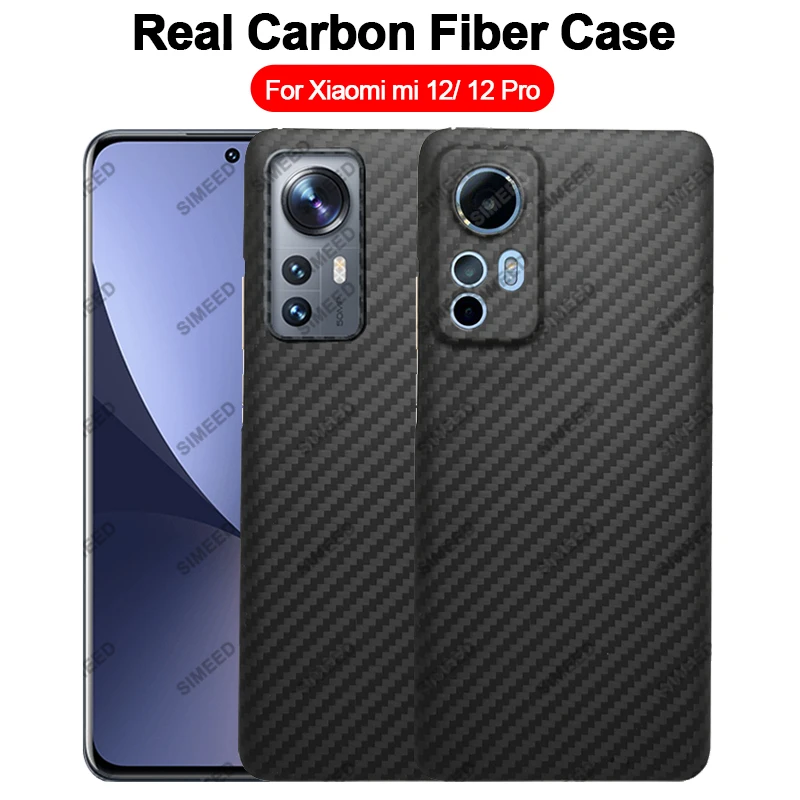 

Real Carbon Fiber Case for Xiaomi Mi 12 Pro Case Ultra Thin Aramid Fiber Protection Back Cover for Xiaomi 12 Pro 12X Phone Cover