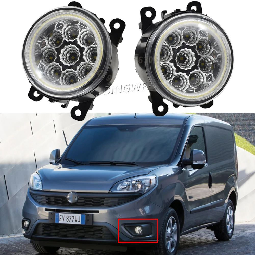 

2 шт., светодиодные противотуманные фары «глаза ангела» для Fiat Ducato 250-290 2014-2020 для Fiat Punto Evo 2010-2012