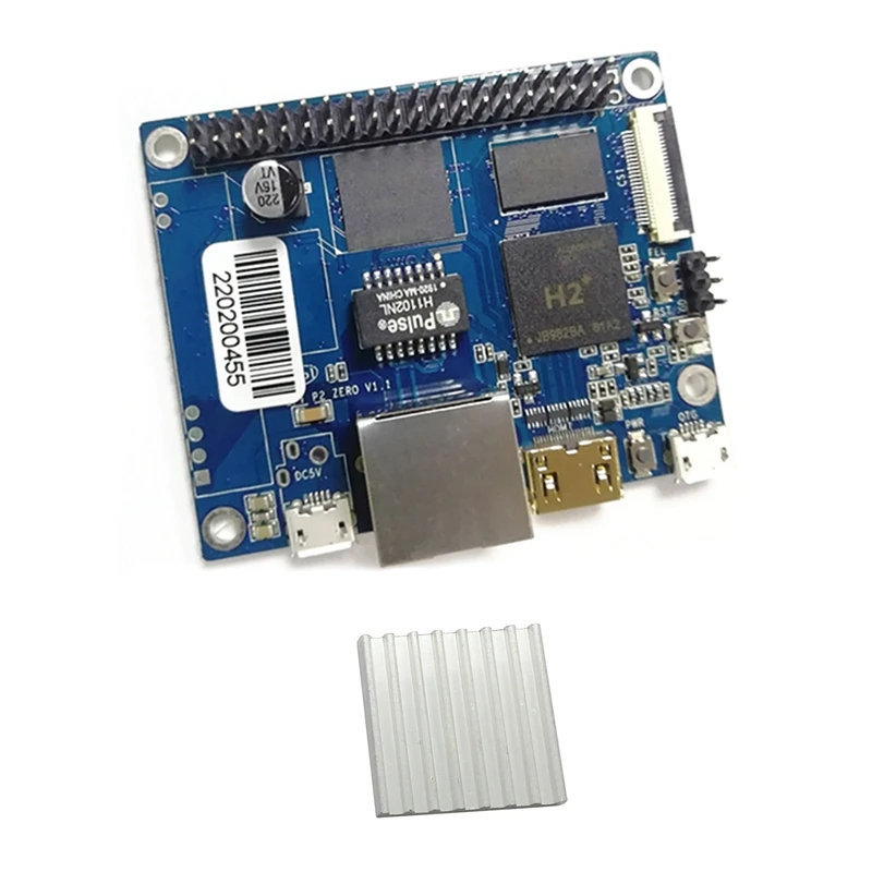 

For Banana Pi BPI P2 Zero Development Board+Heat Sink 512MB DDR3+8G EMMC Quad-Core Open Source Board Support Poe