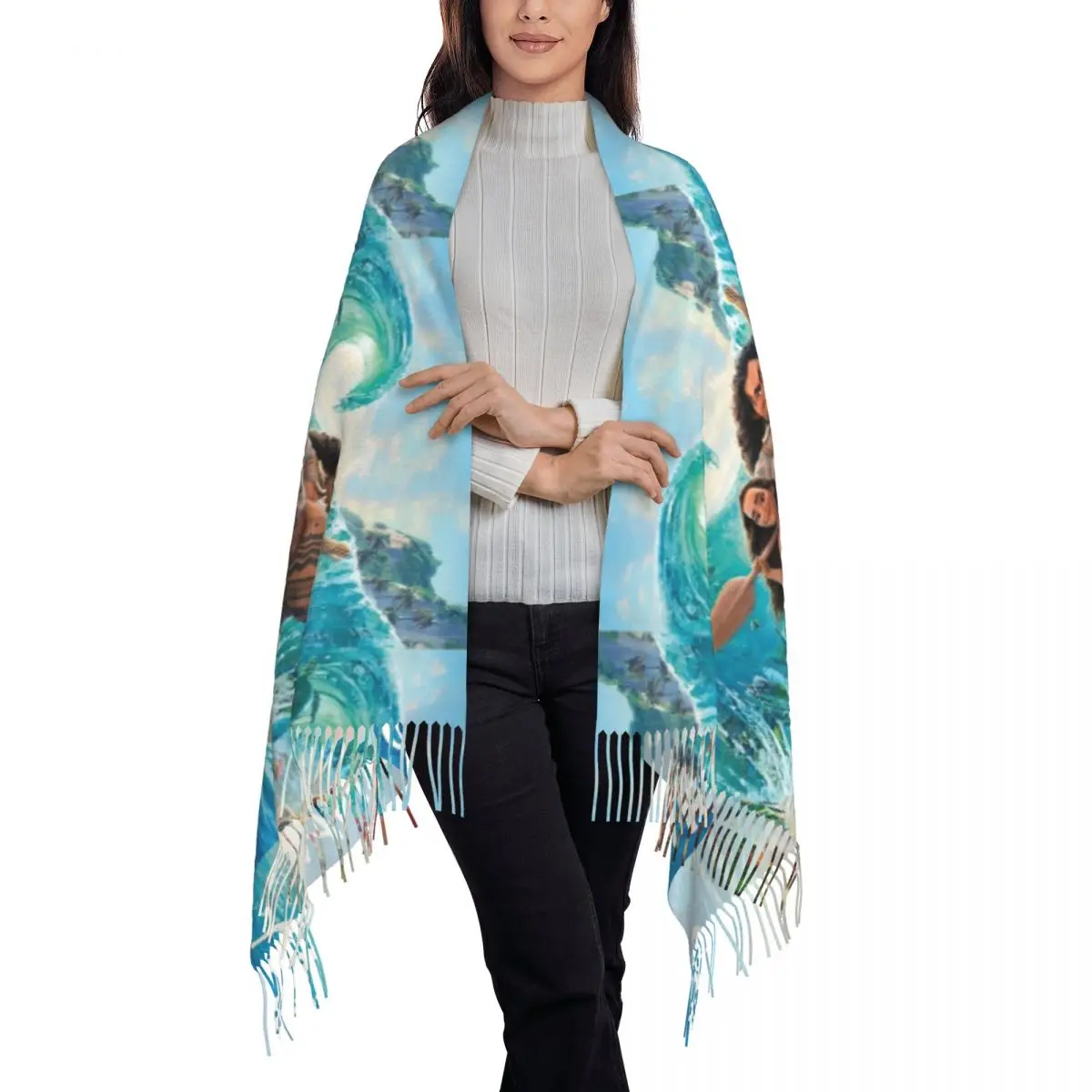 Аниме Моана Мауи плед детские шарфы с героями мультфильмов обертывания